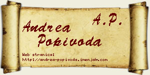Andrea Popivoda vizit kartica